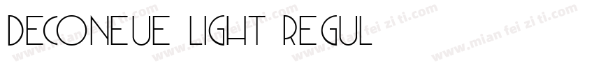 DecoNeue Light Regul字体转换